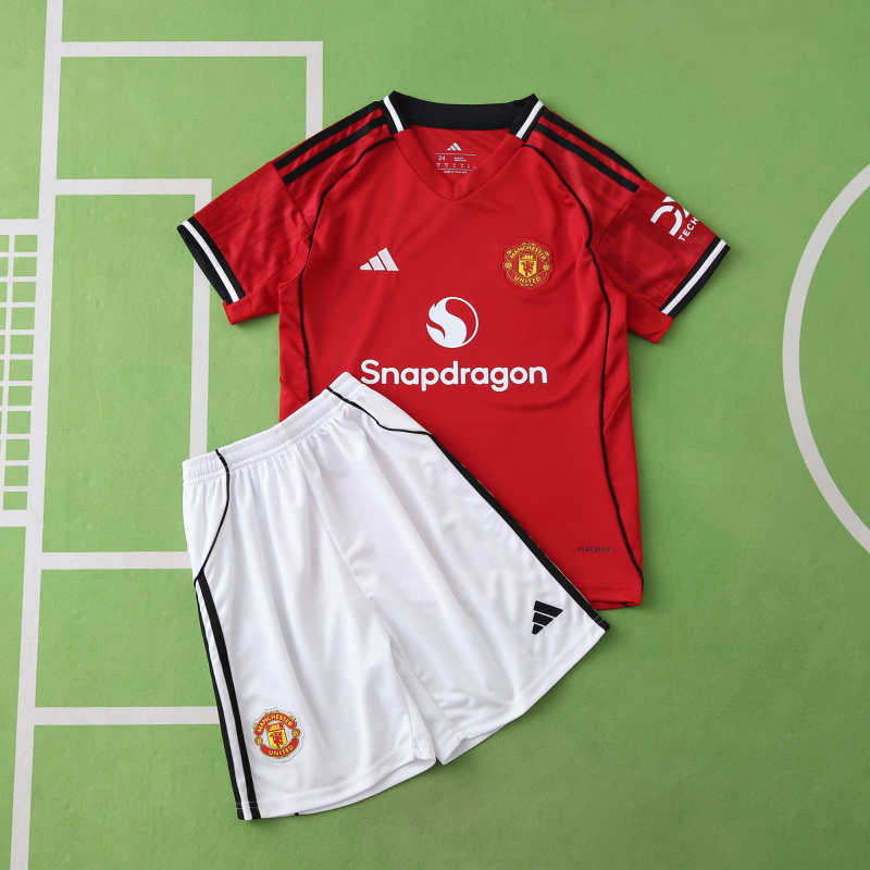 Kids Manchester United Home Kit 2025/26